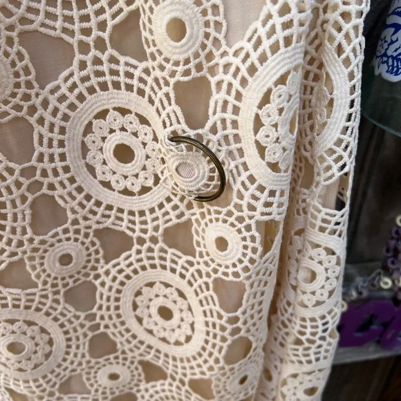 Free People off white lace sleeveless dress - Picture 8 of 9